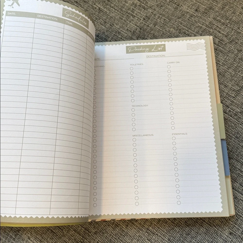 Travel Planner Notebook - Cream Spiral-Bound - Picture 4 of 5
